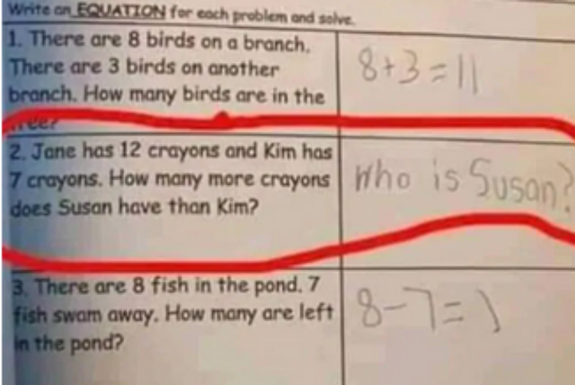 Soalnya Salah, Siswi SD Jawab PR Matematika dengan Kritis